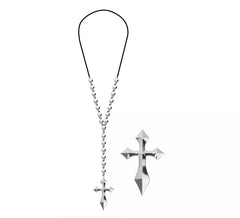 Collier croix en métal