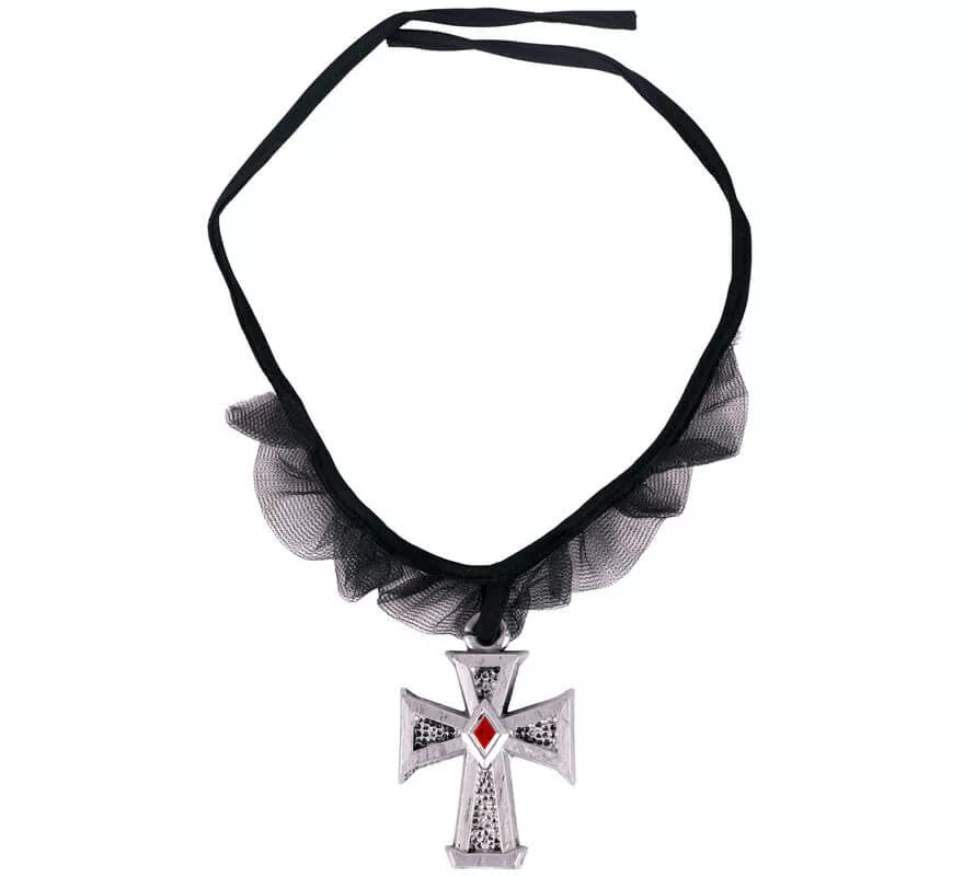 Collar con Cruz Gótica de 8 cm