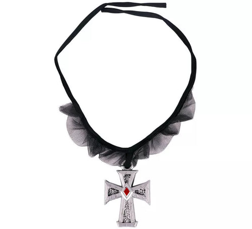 Collar con Cruz Gótica de 8 cm