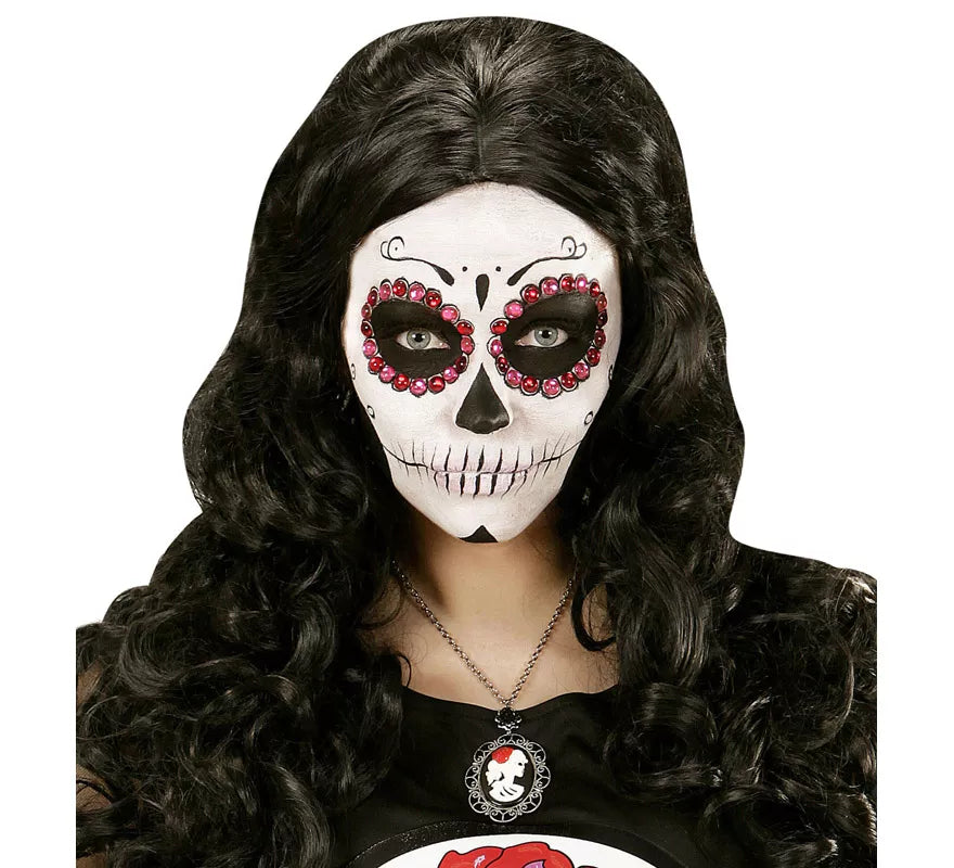 Translation missing: fr.Collar con Medallón de Calavera y Rosa Negra