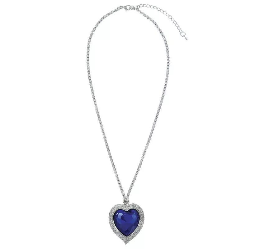 Translation missing: fr.Collar Corazón azul metálico