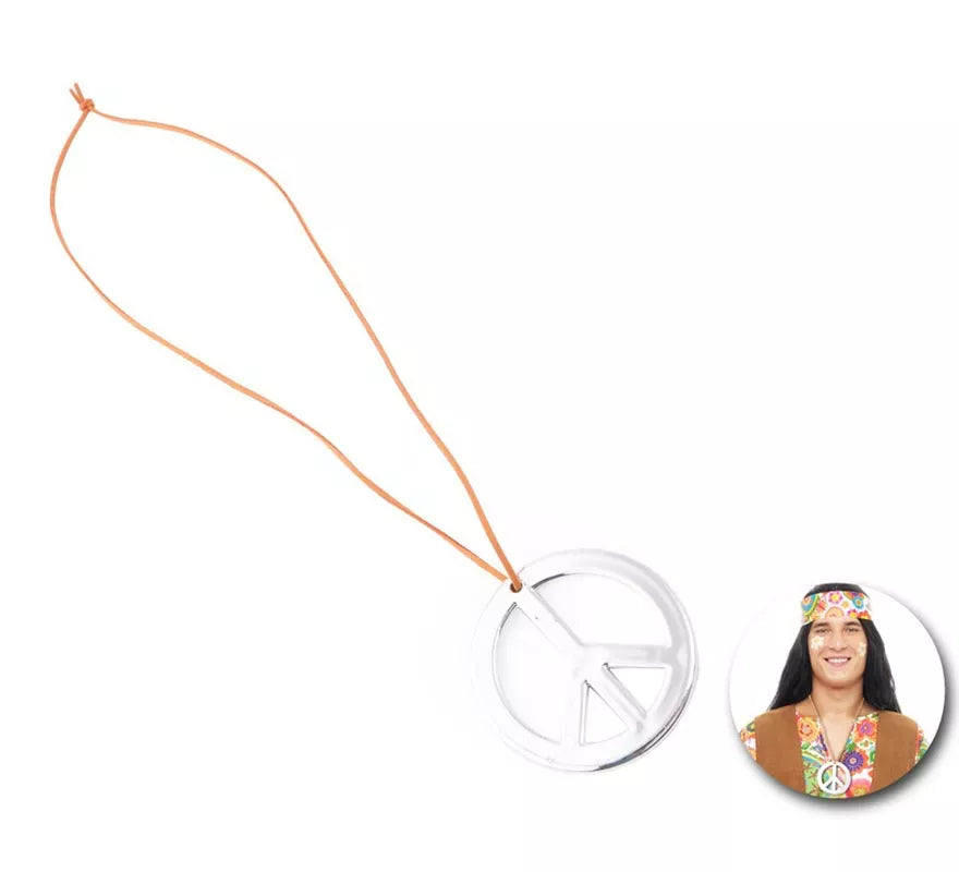 Translation missing: fr.Collar Cordón Hippie Paz plateado