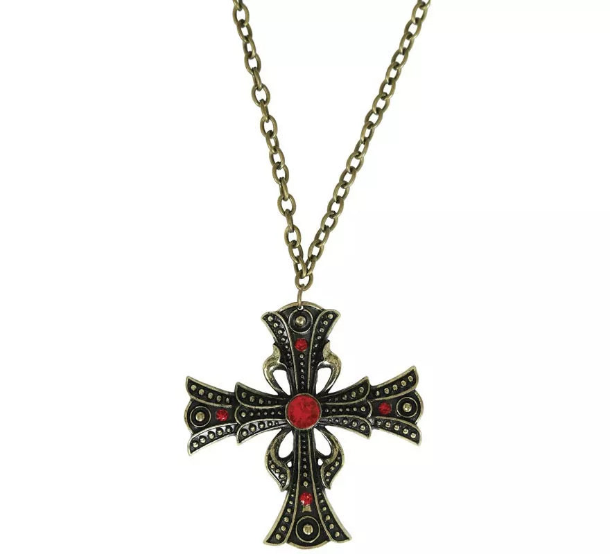 Translation missing: fr.Collar Cruz con Rubí 6 cm