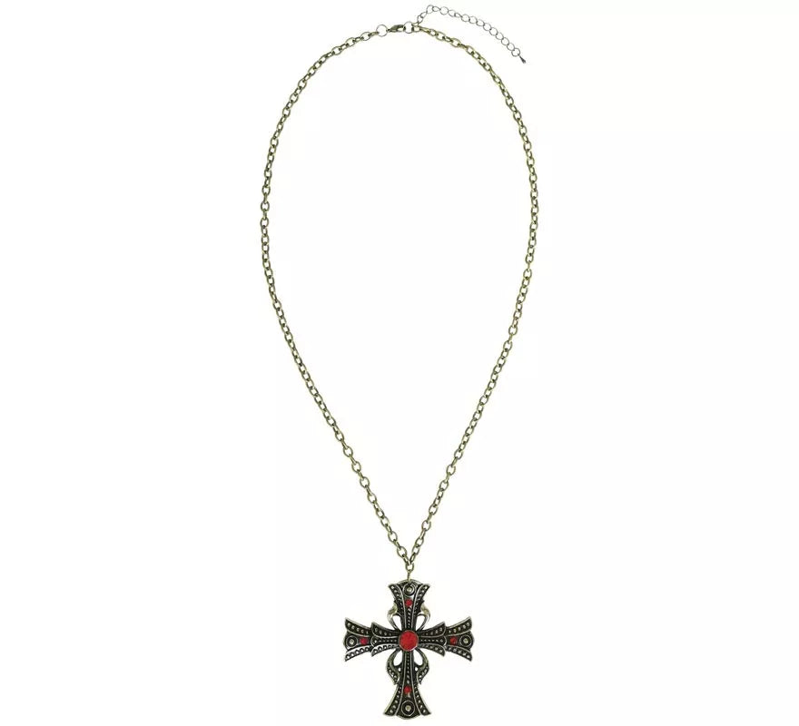 Translation missing: fr.Collar Cruz con Rubí 6 cm