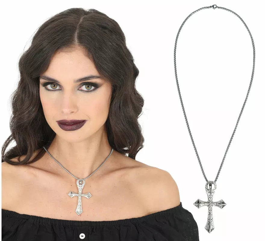 Translation missing: fr.Collar Cruz Decorativa Metal, 6,5 cm