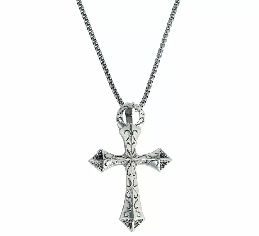 Collar Cruz Decorativa Metal, 6,5 cm