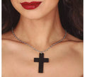 Collar Cruz negra 6 cm