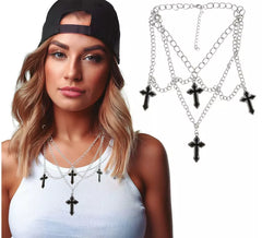Collier gothique à 4 croix