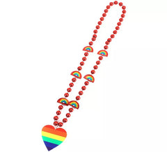Collier coeur arc-en-ciel