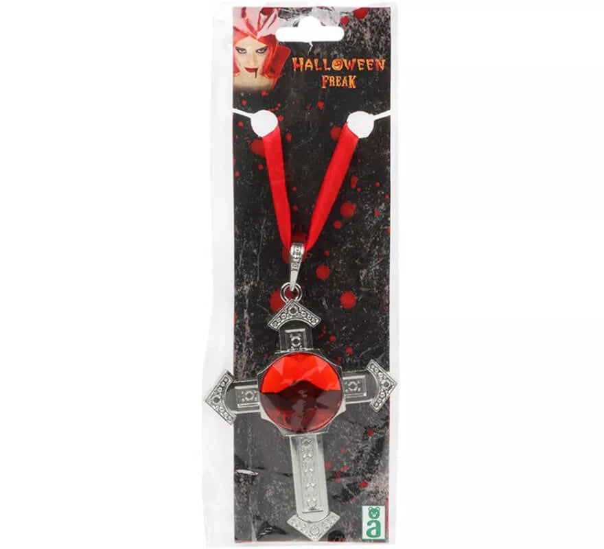 Translation missing: fr.Collar de Cruz con Rubí 50 cm