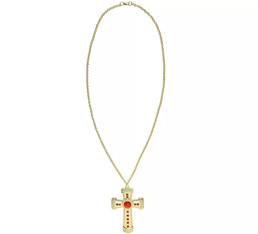 Translation missing: fr.Collar de Cruz Dorada con Bisutería incrustada