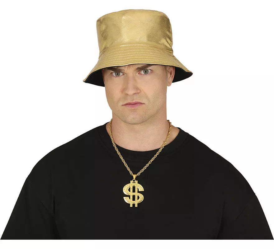Translation missing: fr.Collar de Dollar metálico dorado