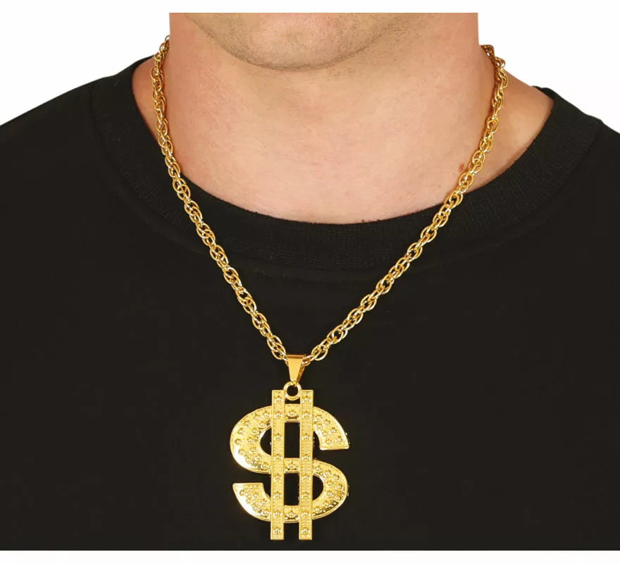 Translation missing: fr.Collar de Dollar metálico dorado