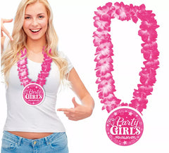 Collier de fleurs roses Party Girls