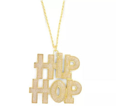 Grand collier de rappeur hip hop 7,5x7 cm