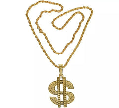 Collier Doré avec Symbole de Dollar