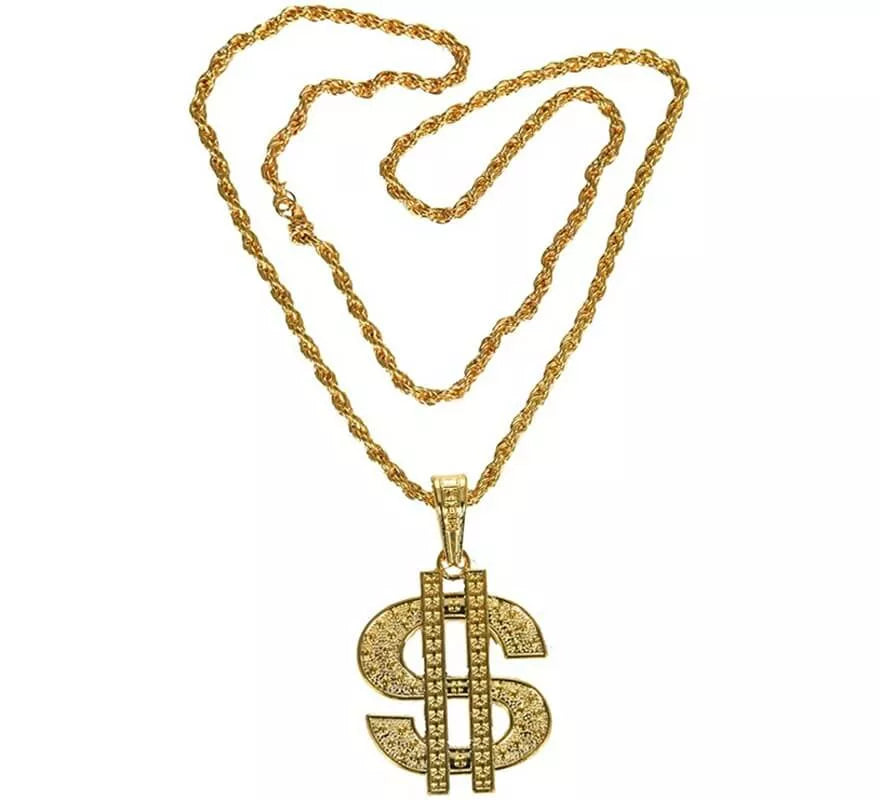 Translation missing: fr.Collar Dorado con colgante de símbolo del Dólar