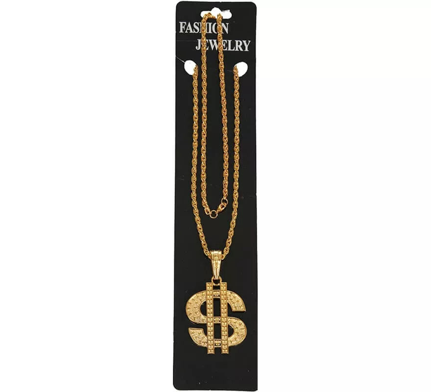 Translation missing: fr.Collar Dorado con colgante de símbolo del Dólar