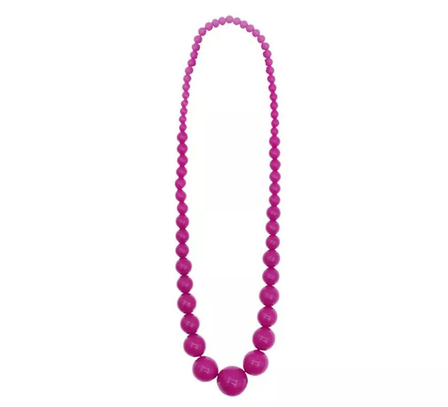 Translation missing: fr.Collar Flamenco cuentas fucsia de 25 cm