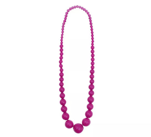 Collar Flamenco cuentas fucsia de 25 cm
