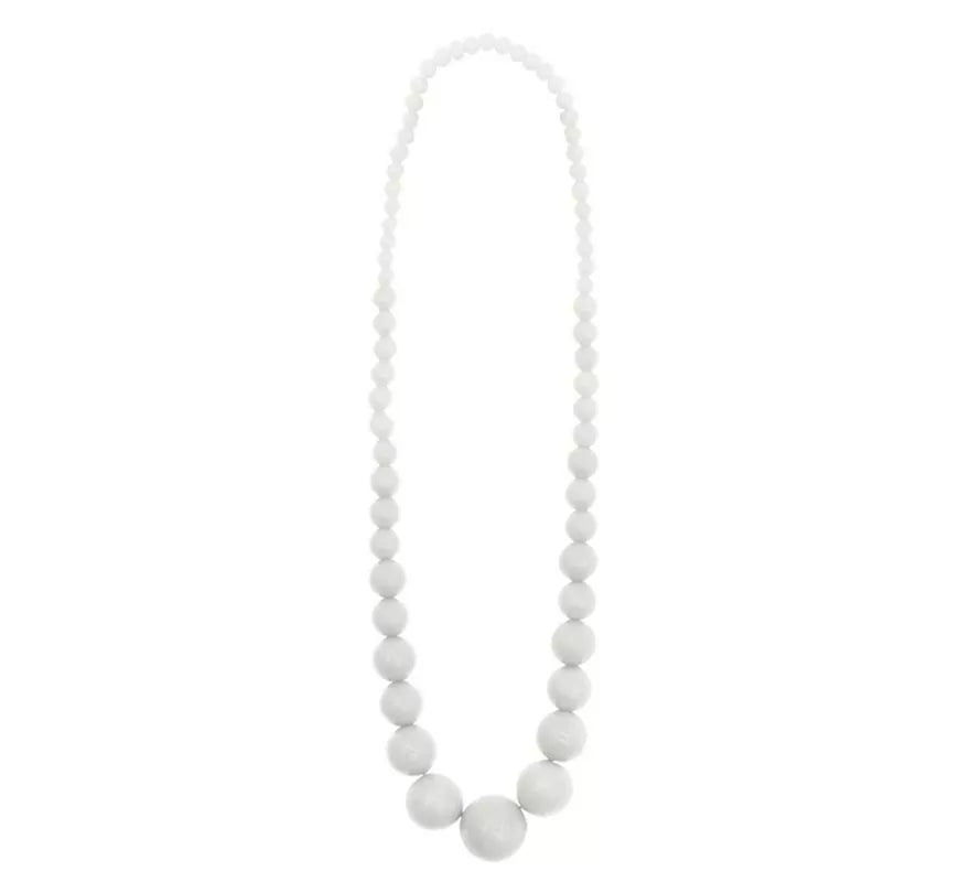 Translation missing: fr.Collar Flamenco cuentas gris y blanco de 25 cm