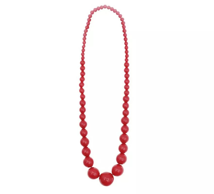 Translation missing: fr.Collar Flamenco cuentas roja de 25 cm