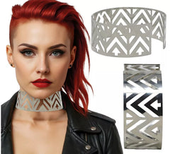 Collier futuriste en argent
