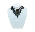 Collar Gótico Encaje negro cascada