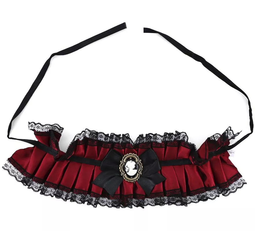 Translation missing: fr.Collar Gótico rojo con Lazo