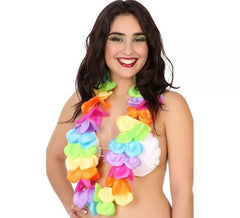 Collier Hawaïen Multicouleur avec fleurs grands