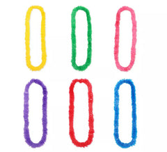 Collier Hawaï en plastique de couleurs assorties