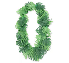 Collier Hawaï Feuilles Vertes Tropicales