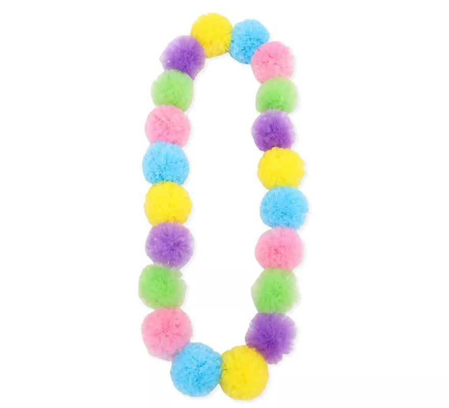 Translation missing: fr.Collar Hawaii Pompones en color pastel