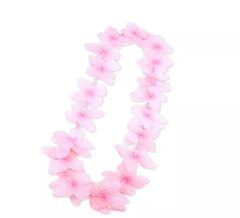 Collier Hawaï rose tendre 55 cm