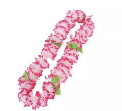Collier Hawaii rose tendre et fuchsia 55 cm