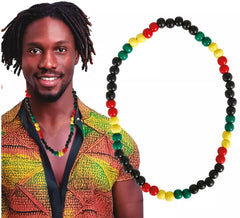 Collier jamaïcain multicolore