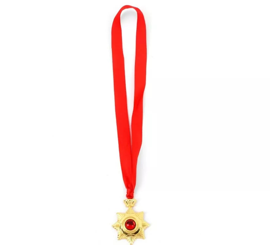 Translation missing: fr.Collar Medallón de Vampiro rojo y dorado