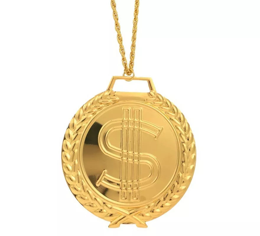 Translation missing: fr.Collar Medallón Dólar dorado