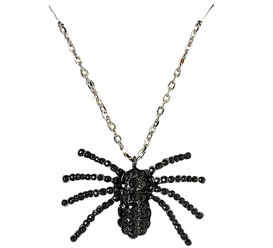 Translation missing: fr.Collar Negro de Araña con Pedrería