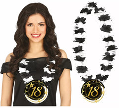Collier 18 ans noir et blanc