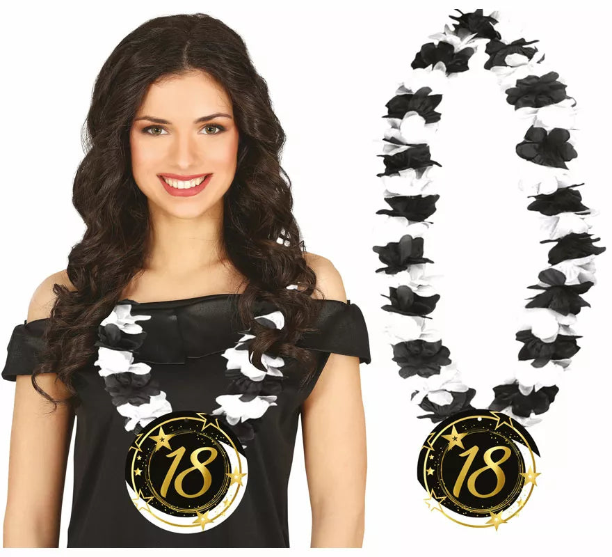 Translation missing: fr.Collar Negro y Blanco de 18 Años Cumpleaños y Aniversarios