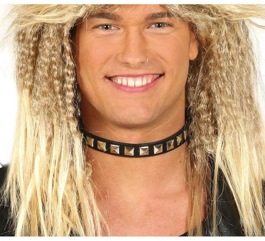 Translation missing: fr.Collar Punk Negro y Dorado