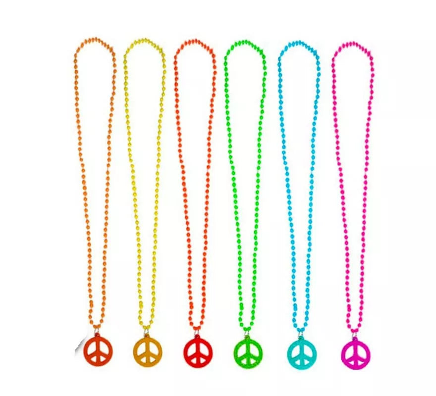 Translation missing: fr.Collar símbolo de Paz de 45 cm colores surtidos