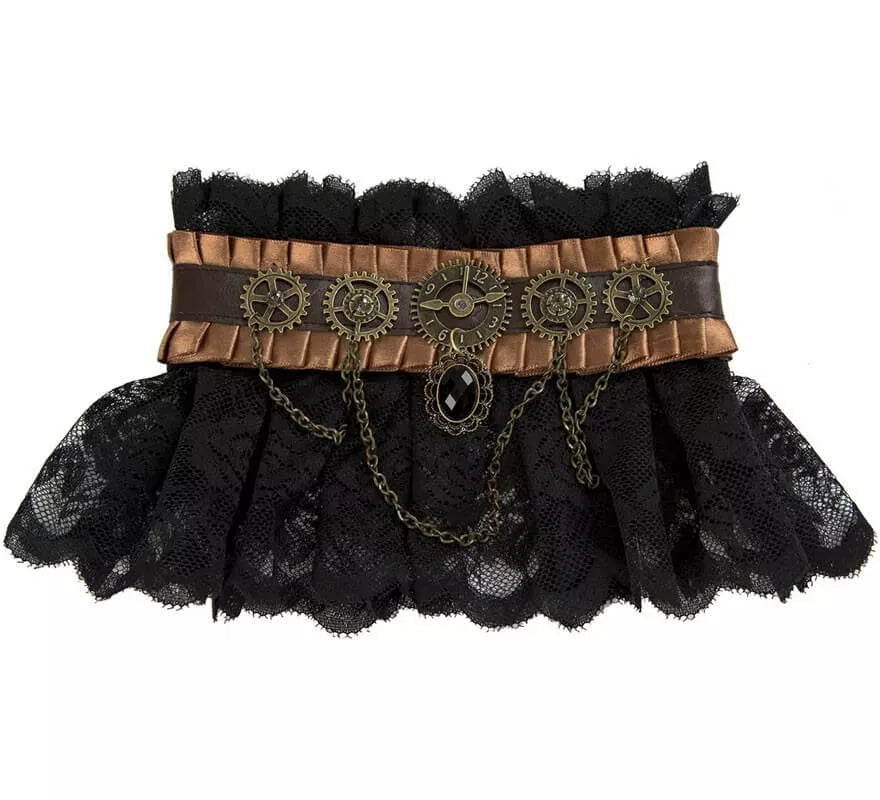 Translation missing: fr.Collar Steampunk Negro con Rodamientos