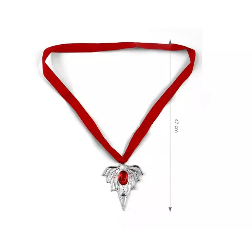 Translation missing: fr.Collar Vampiresa Alas plateadas de 47 cm