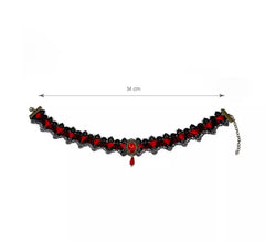 Collier ras de cou vampiresse 34 cm
