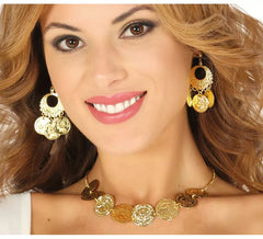 Collier et Boucles d´Oreilles Dorés de Tsigane