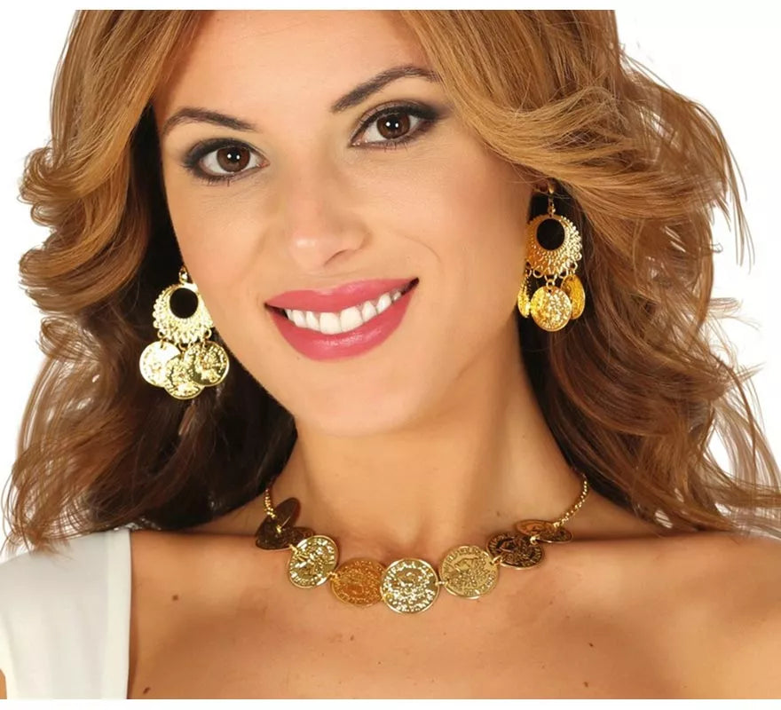 Translation missing: fr.Collar Y Pendientes con monedas de Zíngara