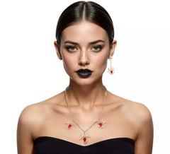 Collier et boucles d'oreilles araignée