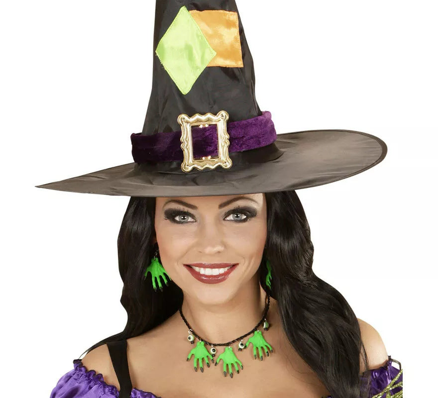 Translation missing: fr.Collar y Pendientes Halloween de Manos de Bruja